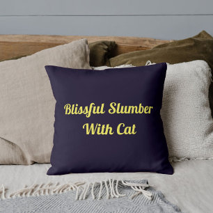 Coussin Animal familier chat citation drôle personnalisé b