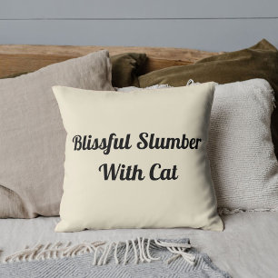 Coussin Animal familier chat citation drôle personnalisée
