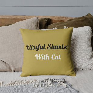 Coussin Animal familier chat citation drôle personnalisée 