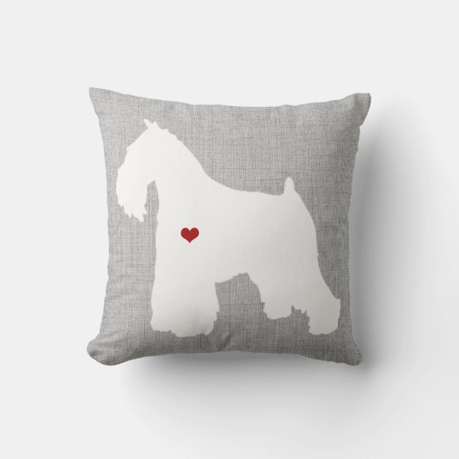 Coussin Animal familier de coeur d'amoureux des chiens de (Recto)