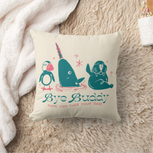 Coussin Animal Friends - Bye Buddy Hope You Find Your Papa