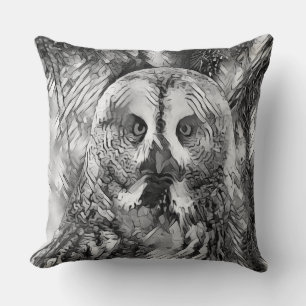 Coussin AnimalArtBW_Owl_001