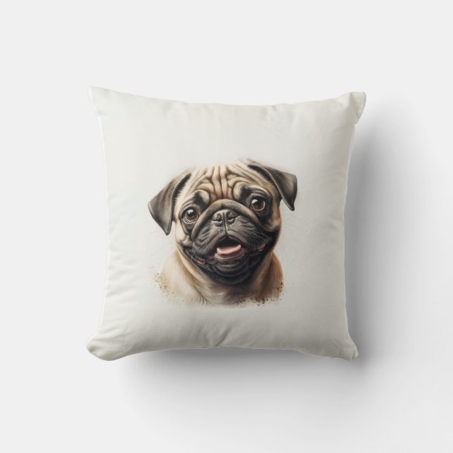 Coussin Animaux Amis Chien Papa Chat Maman Cadeau BFF Beso (Recto)