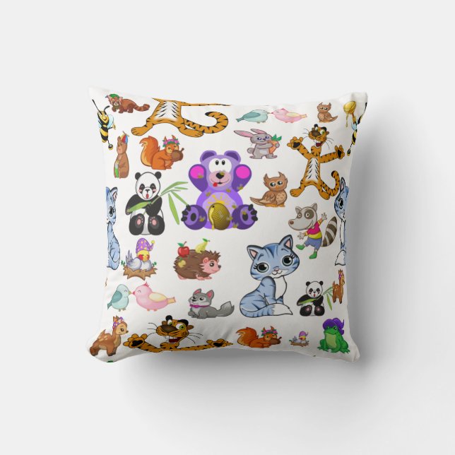 Coussin Animaux caricaturaux (Recto)