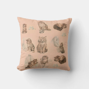 COUSSIN ANIMAUX CUTES CHAT AMUSANT ET SOURIS HISTOIRES ROS