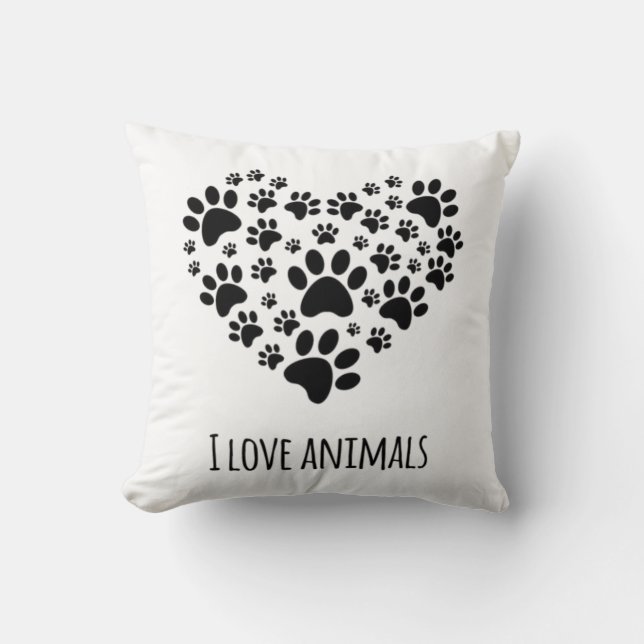 Coussin Animaux d'amour (Recto)