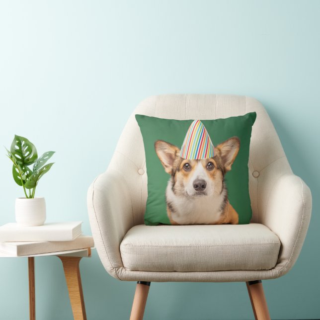 Coussin Animaux de bébés cutest | Corgi Anniversaire Chiot (Chaise)