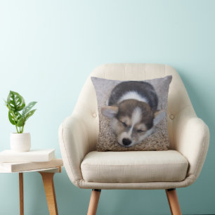 Coussin Animaux de bébés cutest   Corgi Chiot sur Shag Rug