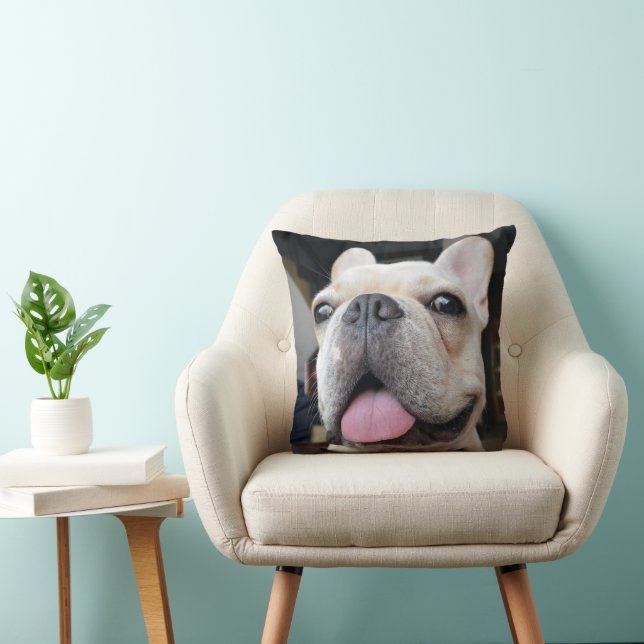 Coussin Animaux de bébés cutest | Le visage de Bulldog (Chaise)