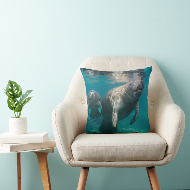 Coussin Animaux de bébés cutest | Manat & bébé (Chaise)