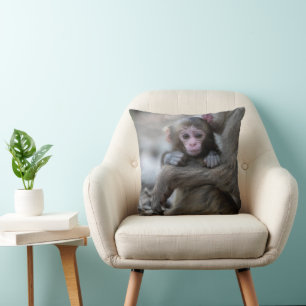 Coussin Animaux de bébés cutest   Singe et bébé japonais