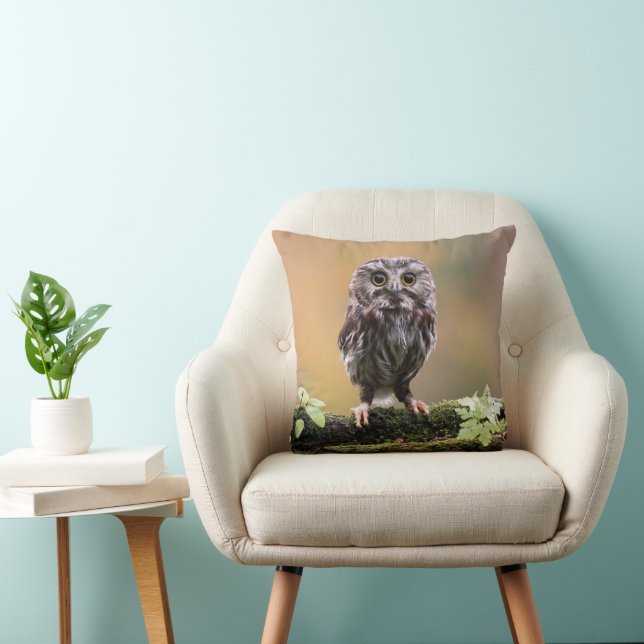 Coussin Animaux de bébés cutest | Un hibou-bébé (Chaise)