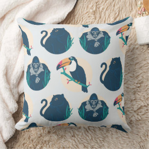 Coussin Animaux de la faune de la jungle Motif