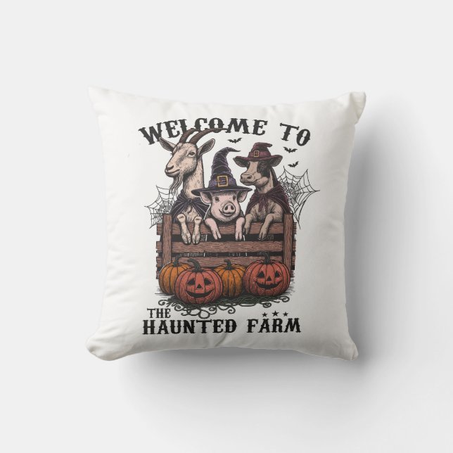 Coussin Animaux de la ferme Halloween  (Recto)