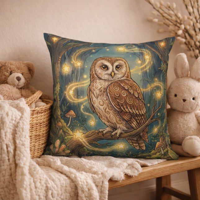 Coussin Animaux de la forêt de hiboux adorables  (Créateur téléchargé)