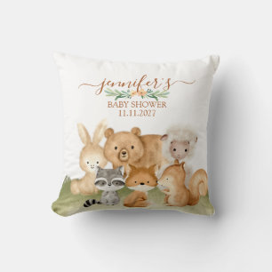 Coussin Animaux de la forêt de la nature bébé
