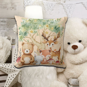 Coussin Animaux de la forêt des bois de Whimsical