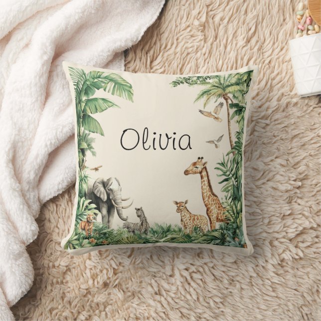 Coussin Animaux de la jungle safari (Couverture)