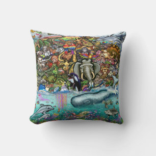 Coussin Animaux de la Terre et de la Mer