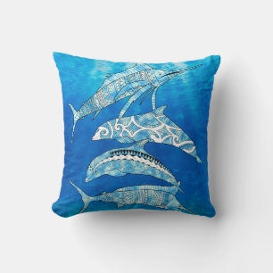 Coussin Animaux de l'océan Tribal