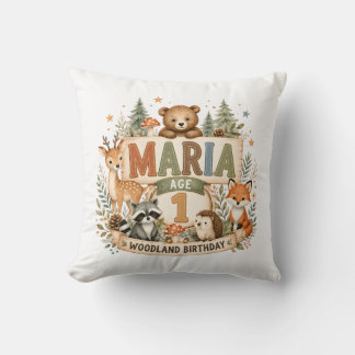 Coussin Animaux de Naissance Personnalisés en Bois avec No