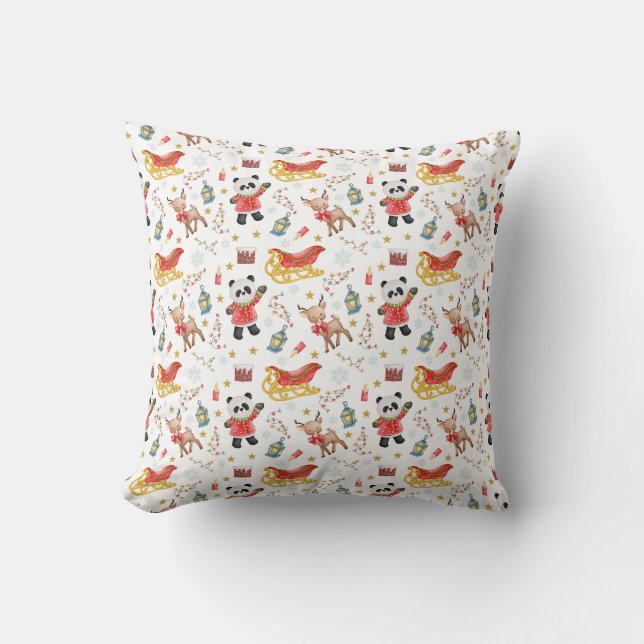 Coussin Animaux de Noël (Recto)