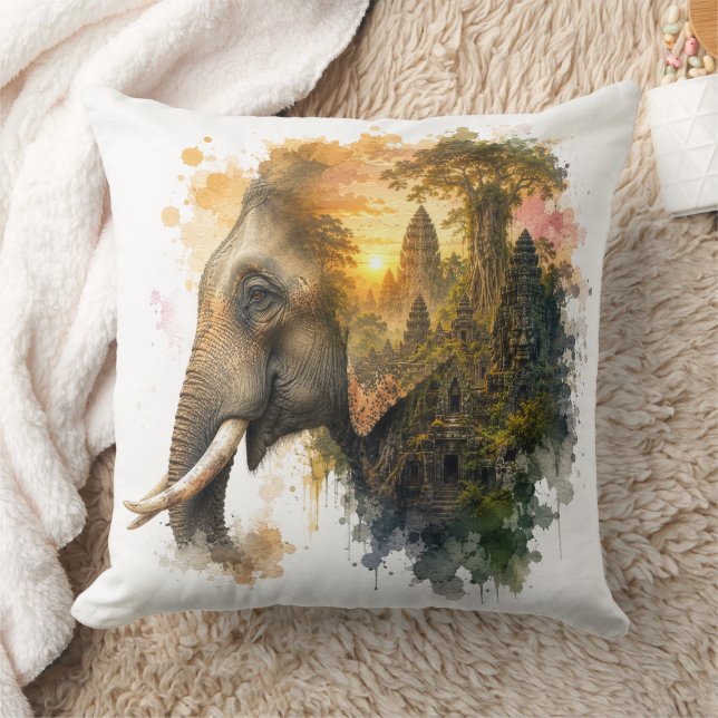 Coussin Animaux Majestueux Double Exposition (Couverture)