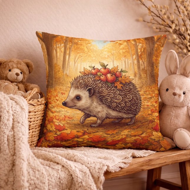 Coussin Animaux mignons de la forêt de hérissons  (Créateur téléchargé)