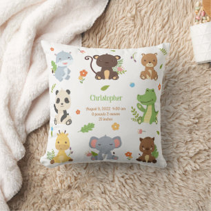 Coussin Animaux mignons Nouveau Faire-part bébé