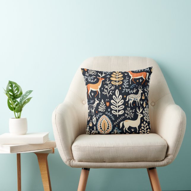 Coussin Animaux Motif folklorique (Chaise)