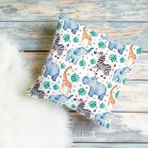 Coussin Animaux sauvages de la Jungle mignonne Jeter l'Ore