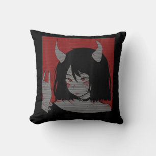 Coussin Anime Girl Kawaii Waifu esthétique japonaise Otaku