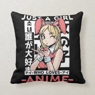 Coussin Anime Girl Otaku Ado Japonais Fan de bande dessiné