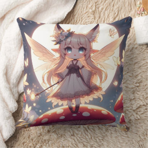 Coussin Anime Girl Pixie Hippie Lune Fée