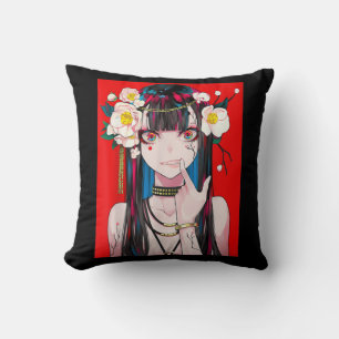 Coussin Anime Girl Waifu japonais esthétique Kawaii Otaku