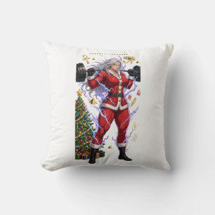 Coussin Anime Gym Santa Fitness Noël