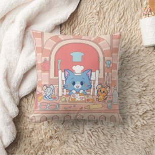 Coussin Anime Tom, Jerry et boulangerie Tuffy