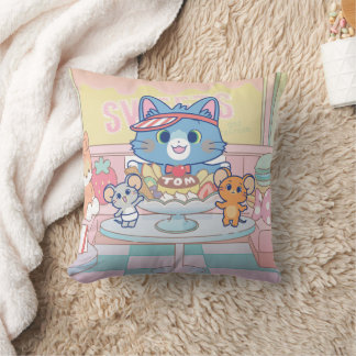Coussin Anime Tom, Jerry et Tuffy Dessert Parlor