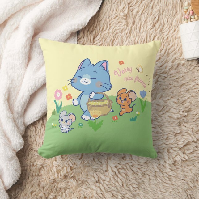 Coussin Anime Tom, Jerry et Tuffy Picnic (Couverture)
