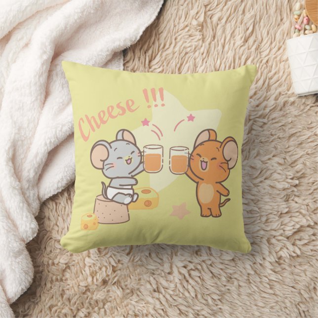 Coussin Anime Tuffy et Jerry Cheese au fromage (Couverture)