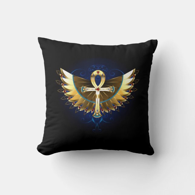 Coussin Ankh or avec ailes (Recto)