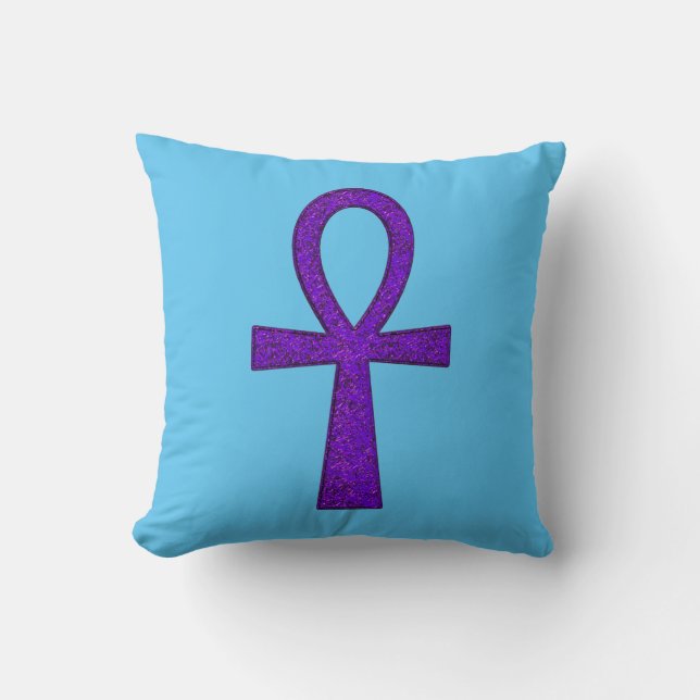 Coussin Ankh violet (Recto)