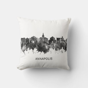 Coussin Annapolis Maryland Skyline BW
