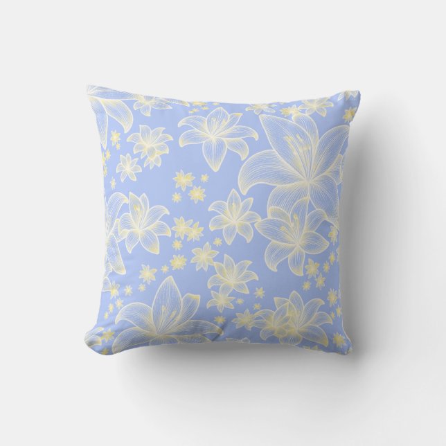 Coussin Anne Blue 💙 Floral Douce (Recto)