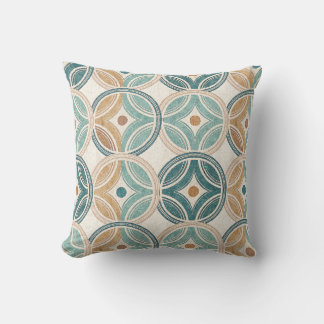 Coussin Anneaux Zen Harmonieux Motif Géométrique de Cercle