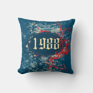 Coussin Année d'anniversaire 1988 ou depuis 1988 ou Fabriq