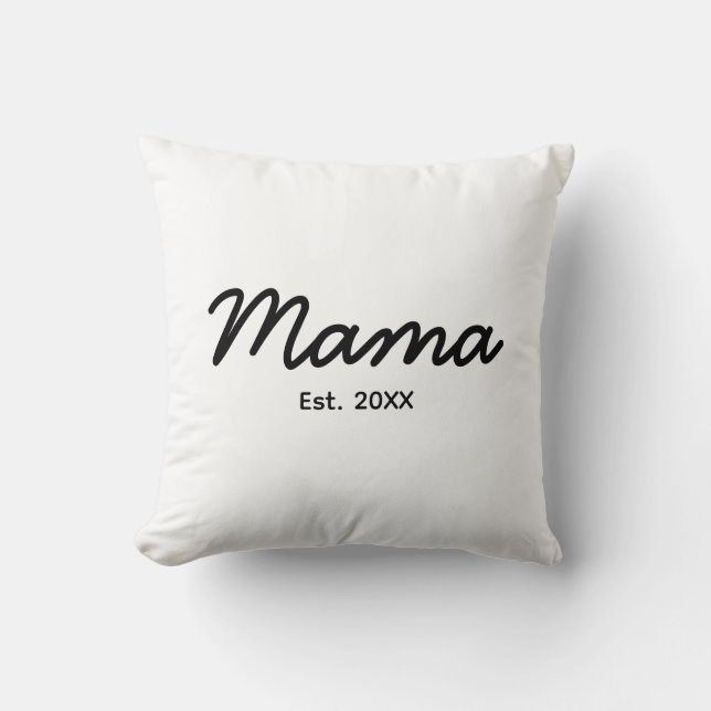 Coussin Année de création de Maman | Date personnalisée de (Recto)