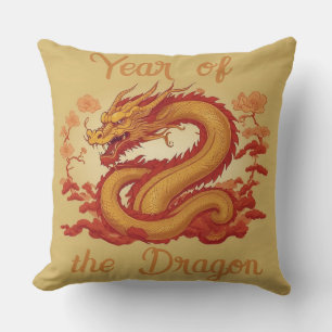 Coussin Année de l'Oreiller à jet de dragon