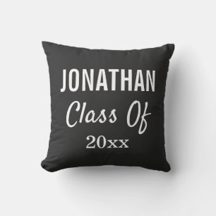 Coussin Année de promotion de fin d'études Typographie mod