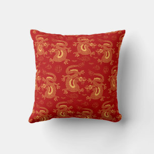 Coussin Année lunaire Dragon motif chinois Année lunaire 2
